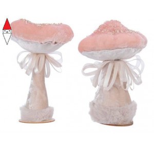 , , , KAEMINGK PES VELVET MUSHROOM 2ASS COLOUR: BLUSH PINK SIZE: DIA11.5X16CM