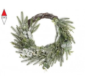 , , , NATALE KAEMINGK DECO WREATH FROSTED BERRIES  SIZE: DIA50X12CM