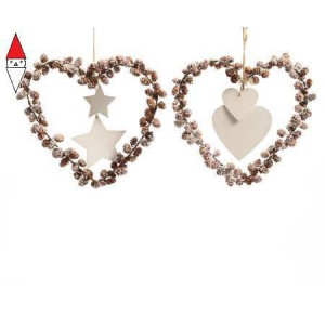 , , , NATALE KAEMINGK CUORE C/PIGNE 30CM 725517