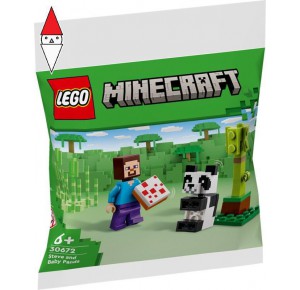 , , , COSTRUZIONE LEGO STEVE E BABY PANDA