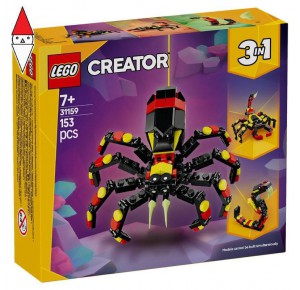 , , , COSTRUZIONE LEGO ANIMALI SELVATICI: RAGNO TRASFORMISTA