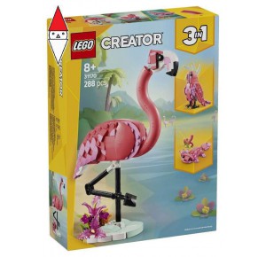 , , , COSTRUZIONE LEGO ANIMALI SELVATICI: FENICOTTERO ROSA