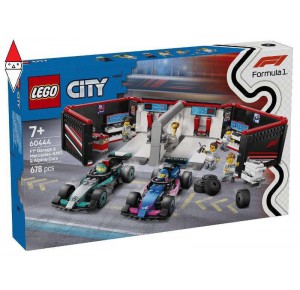 , , , COSTRUZIONE LEGO GARAGE CON MONOPOSTO MERCEDES-AMG E ALPINE F1