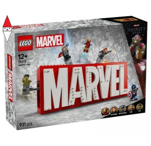 , , , COSTRUZIONE LEGO LOGO E MINIFIGURE MARVEL