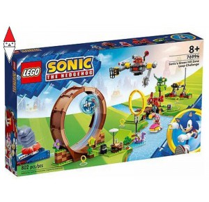 , , , COSTRUZIONE LEGO SFIDA DEL GIRO DELLA MORTE NELLA GREEN HILL ZONE DI SONIC