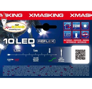 , , , LUCI NATALE LOTTI CATENA MB 10 LED BIANCO 5MM LUCE FISSA