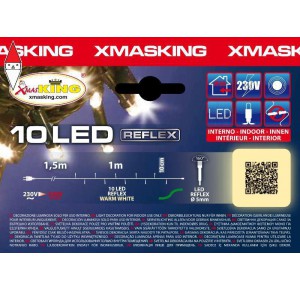 , , , LUCI NATALE LOTTI CATENA MB 10 LED BIANCO CALDO 5MM LUCE FISSA