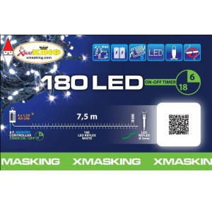 , , , NATALE LOTTI CATENA LINEARE TL 180 LED BIANCO DIAMETRO 5MM