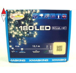 , , , LUCI NATALE LOTTI CATENA TLG 180 MINILED BIANCO CALDO 3MM
