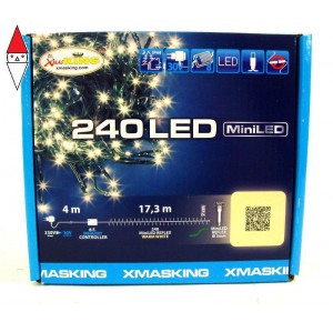 , , , LUCI NATALE LOTTI CATENA TLG 240 MINILED BIANCO CALDO 3MM