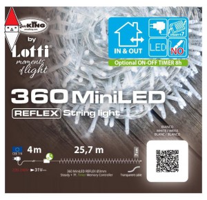 , , , NATALE LOTTI CATENA XTLG 360 MINILED BIANCO 3MM