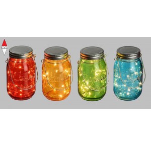 , , , LOTTI BARATTOLO VETRO MIX4 COLORI 15 MICROLED CLASSIC 1 5MM