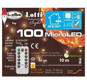 , , , NATALE LOTTI CATENA M-IR 100 MICROLED TRADITIONAL 1,5MM TELECOMANDO IR