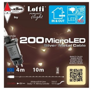 , , , NATALE LOTTI CATENA M-IR 200 MICROLED TRADITIONAL 1,5MM TELECOMANDO IR 1