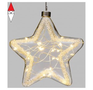 , , , NATALE LOTTI STELLA VETRO DIAMETRO18CM