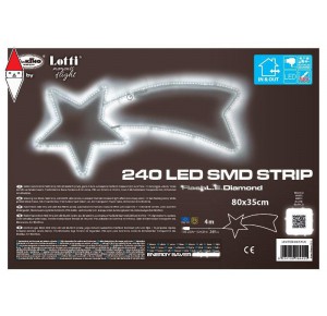 , , , NATALE LOTTI STELLA COMETA 80CM 2,5M SMD STRIP LED 192 LED BIANCO