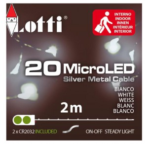 , , , NATALE LOTTI CATENA LINEARE 2M 20 MICROLED BIANCO DIAM.1.5MM