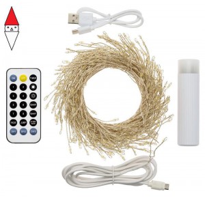 , , , LUCI NATALE LOTTI CATENA CLUSTER M-P18 2M 200 MICROLED BIANCO CALDO D.1.5MM