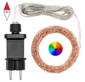 , , , LUCI NATALE LOTTI CATENA LINEARE 10M M-MH 625 MICROLED MULTIFLASH RGB D.1.5MM