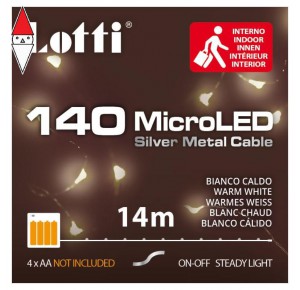 , , , NATALE LOTTI STRING LIGHT 14M, 140 WARM WHITE MICROLEDS O1,5MM