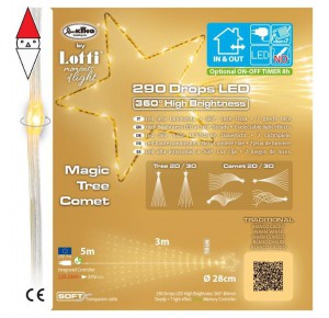 , , , NATALE LOTTI MAGIC ALBERO STELLA COMETA 3M