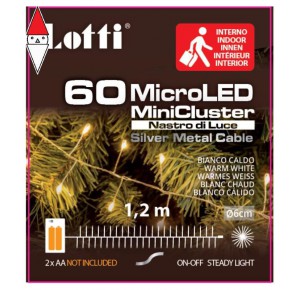 , , , NATALE LOTTI CATENA 120CM NSL6 NASTRO MINICLUSTER DIAM.6CM