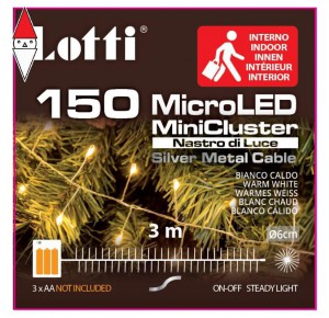 , , , NATALE LOTTI CATENA 3M NSL6 NASTRO MINICLUSTER DIAM.6CM