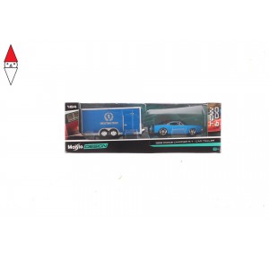 , , , MODELLINO MAISTO DESIGN 1969 DOODGE CHARGER R7T CAR TRAILER 1/64