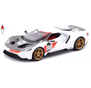 , , , MODELLINO MAISTO FORD GT 2021 FORD HERITAGE (WHITE BLACK WITH 98) 1/18