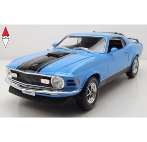 , , , MODELLINO MAISTO 1/18 1970 FORD MUSTANG MACH 1 BLUE