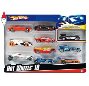 , , , MODELLINO MATTEL HOT WHEELS CONF. 10 VEICOLI