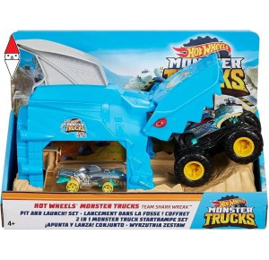 , , , VEICOLO GIOCATTOLO MATTEL HOT WHEELS MONSTER TRUCKS TEAM SHARK WREAK