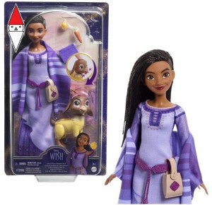 , , , ACTION FIGURE MATTEL DISNEY WISH SET AVVENTURE CON ASHA DI ROSAS