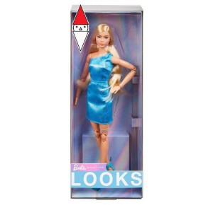 , , , BAMBOLA MATTEL BARBIE SIGNATURE LOOKS - VESTITO AZZURRO CAPELLI BIONDI
