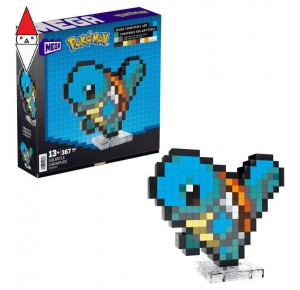 , , , COSTRUZIONE MATTEL MEGA POKEMON PIXEL ART SQUIRTLE