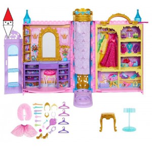 , , , ACTION FIGURE MATTEL DISNEY PRINCESS GUARDAROBA DA FAVOLA