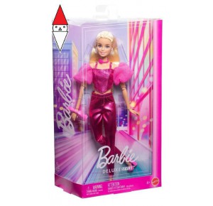 , , , BAMBOLA MATTEL BARBIE FASHIONISTA DELUXE METALLIC BIONDA CON VESTITO ROSA