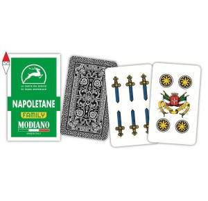 , , , CARTE DA GIOCO MODIANO NAPOLETANE VERDE FAMILY