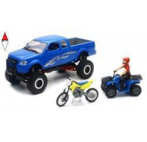 , , , NEW RAY 1/20 XTREME ADVENTURE PICKUP 4X4 OFF ROAD PLAYSET (2 MODELLI DIVERSI)