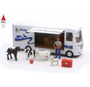 , , , NEW RAY 1/18 CAMPING ANIMAL VET PLAYSET WITH ARTICULATED FIGURE