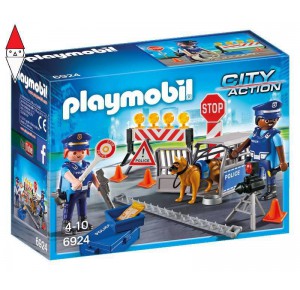 , , , COSTRUZIONE PLAYMOBIL POSTO DI BLOCCO DELLA POLIZIA