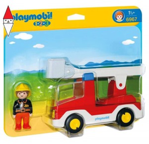 , , , COSTRUZIONE PLAYMOBIL AUTOSCALA POMPIERI 1.2.3