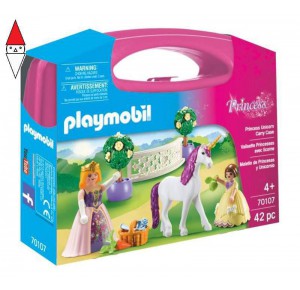 , , , COSTRUZIONE PLAYMOBIL CARRYING CASE LARGE PRINCESS WITH UNICORN