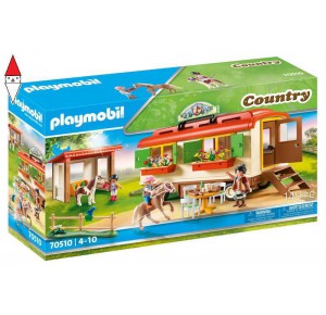 , , , ACTION FIGURE PLAYMOBIL RANCH DEI PONY CON ROULOTTE