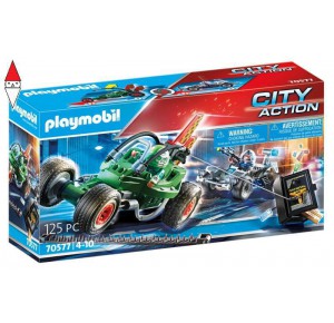 , , , ACTION FIGURE PLAYMOBIL KART DELLA POLIZIA E FUGGITIVO