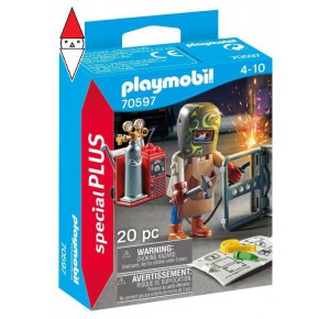 , , , ACTION FIGURE PLAYMOBIL FABBRO CON FIAMMA OSSIDRICA