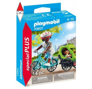 , , , ACTION FIGURE PLAYMOBIL MAMMA CON BICICLETTA