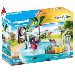 , , , COSTRUZIONE PLAYMOBIL PISCINA CON GIOCHI D ACQUA