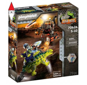 , , , COSTRUZIONE PLAYMOBIL ANCHILOSAURO DIFESA DEL GUERRIERO