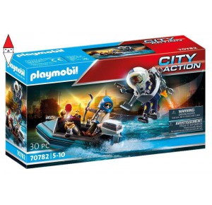 , , , COSTRUZIONE PLAYMOBIL JETPACK DELLA POLIZIA E LADRO